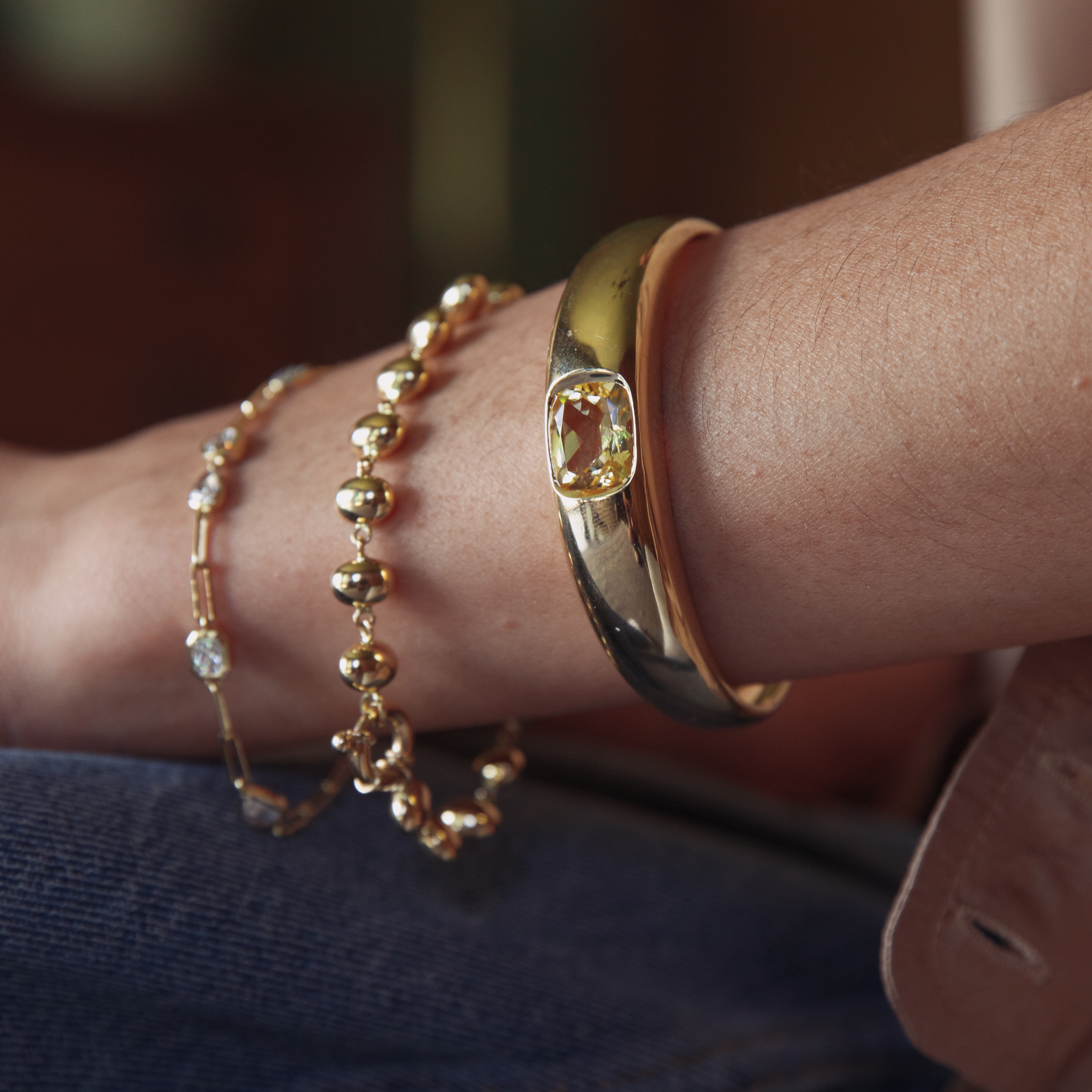 6ct Citrine Cloud Cuff