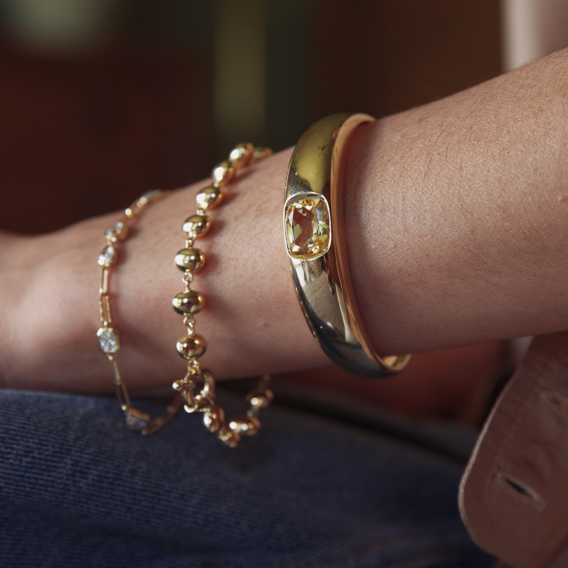 6ct Citrine Cloud Cuff
