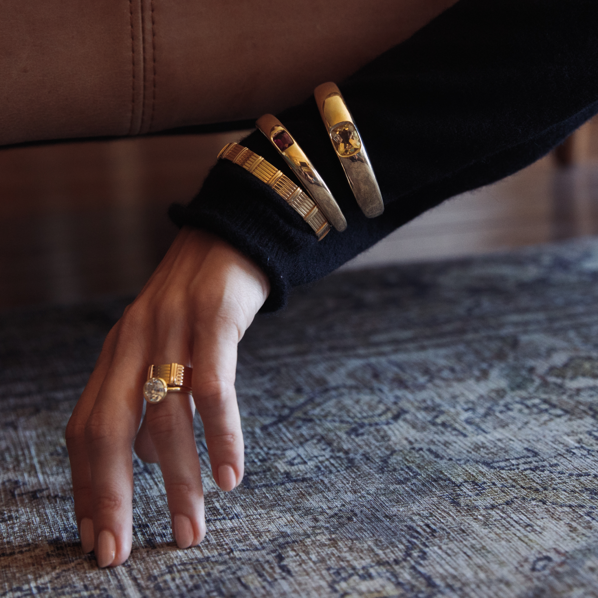 6ct Citrine Cloud Cuff