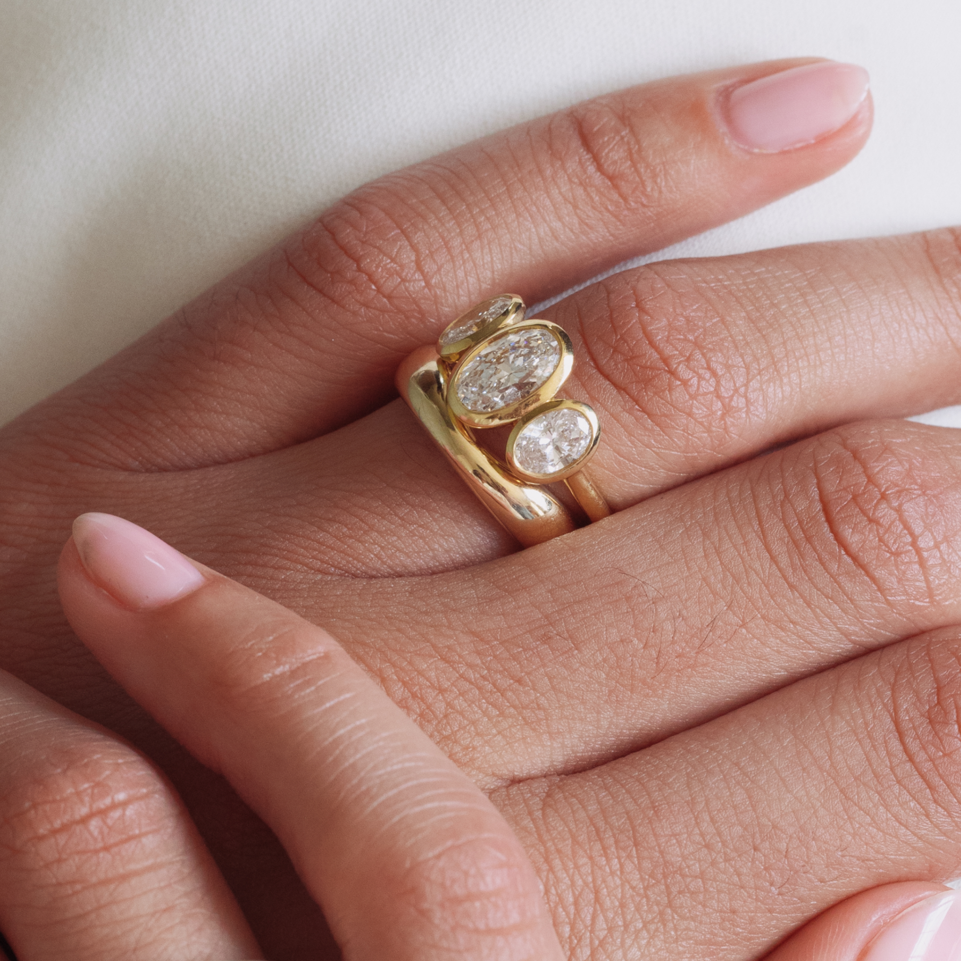 Cloud Shadow Wedding Band