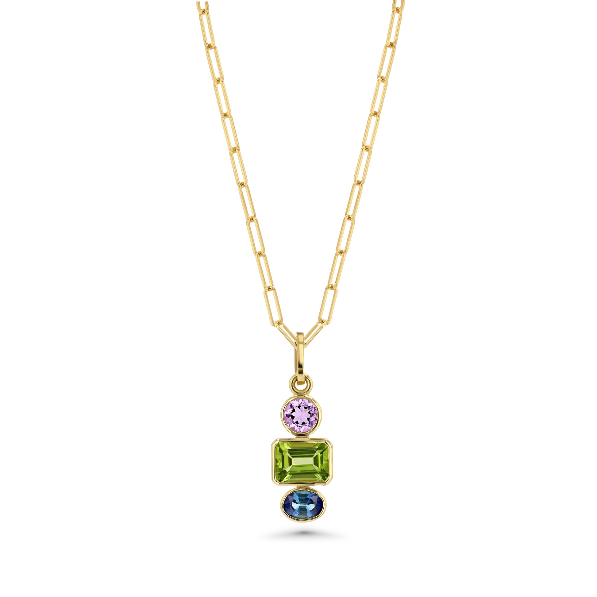 SAMPLE FAMILY STONE CHARM - AMETHYST, PERIDOT, SAPPHIRE