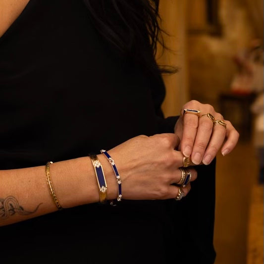 Starling x Meredith Peck Blueprint Lapis Bracelet