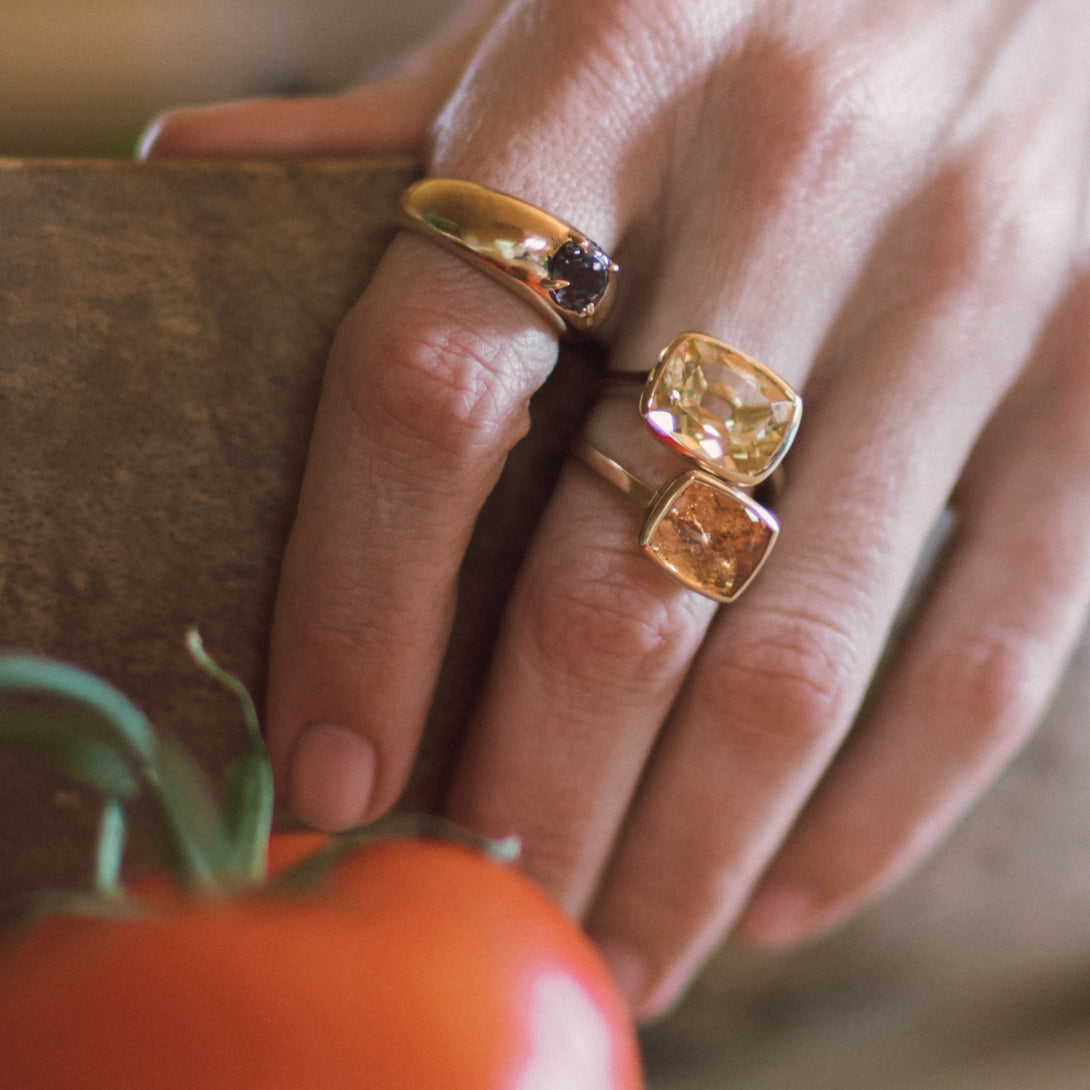 Imperial Topaz Bezel Set Ring