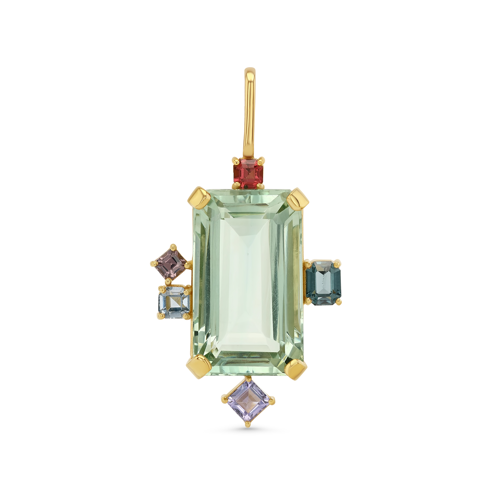 Green Amethyst Montage Charm