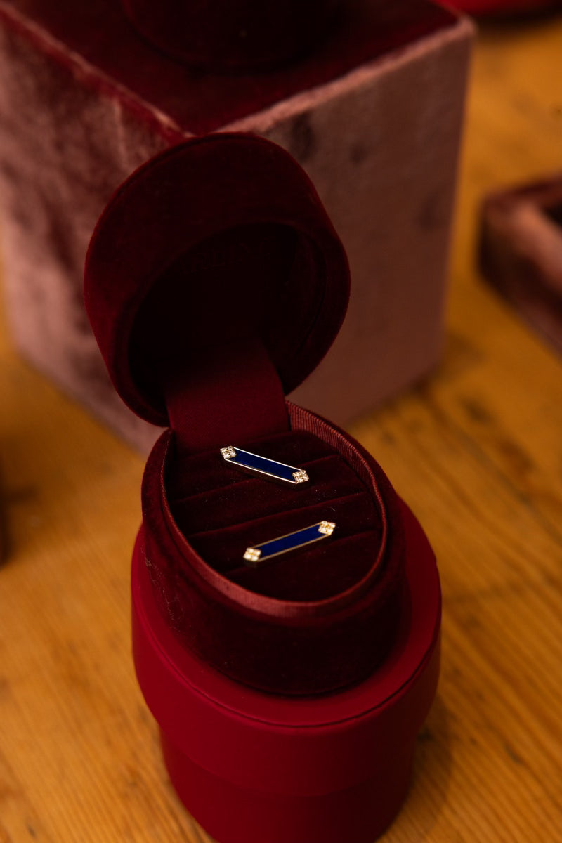 Starling x Meredith Peck Blueprint Lapis Earrings