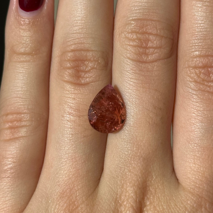 Bespoke 3.56ct Orange Pear Tourmaline
