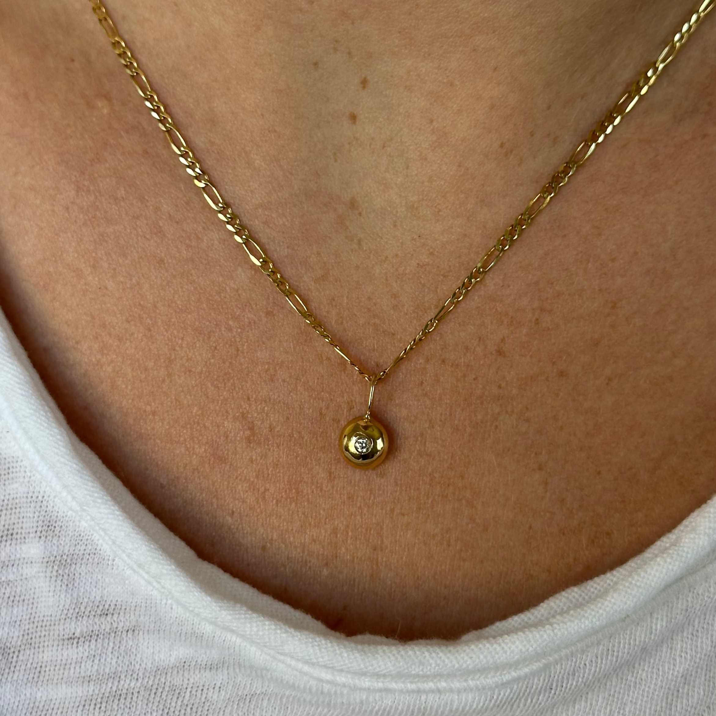 Sample Large Diamond Pebble Charm