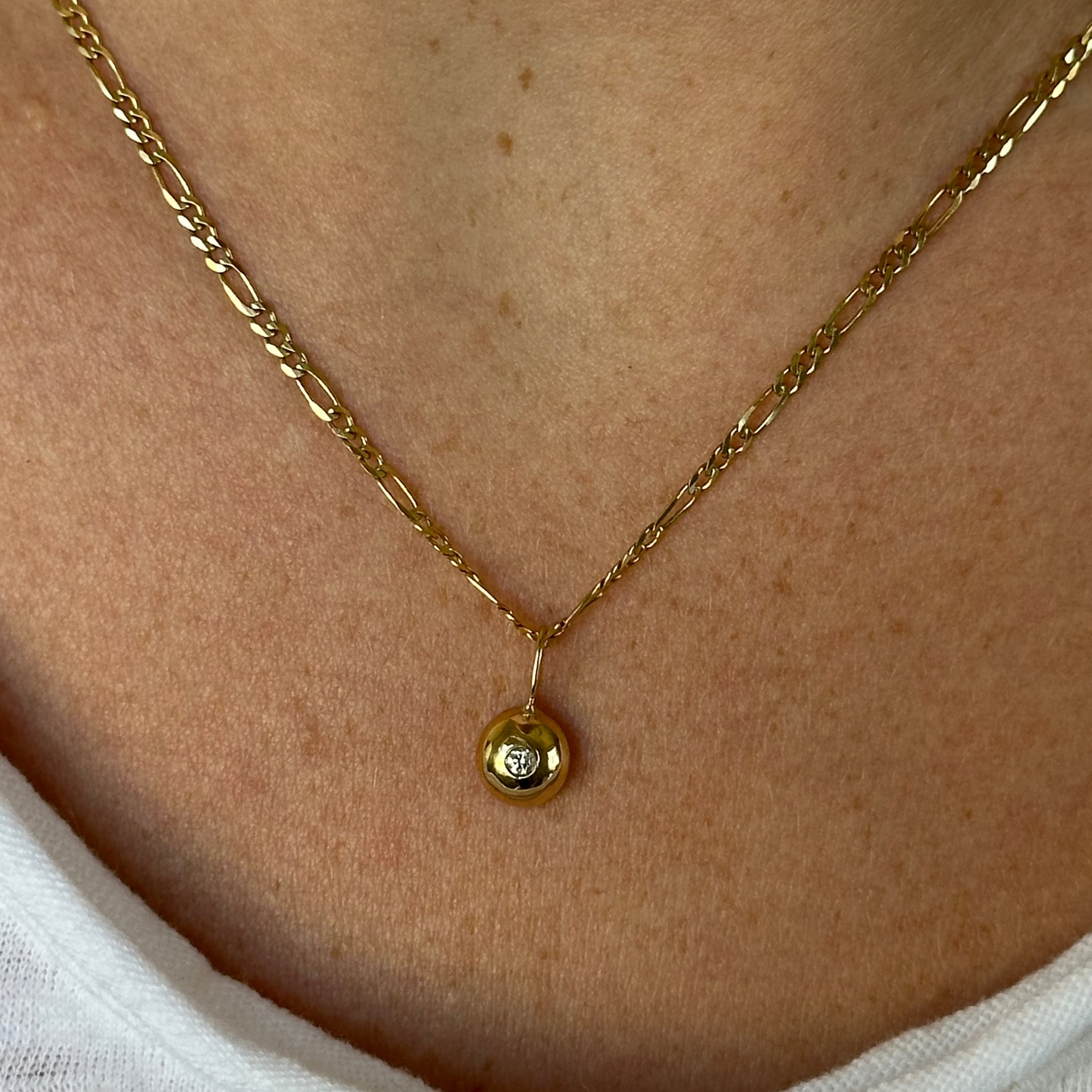 Sample Large Diamond Pebble Charm