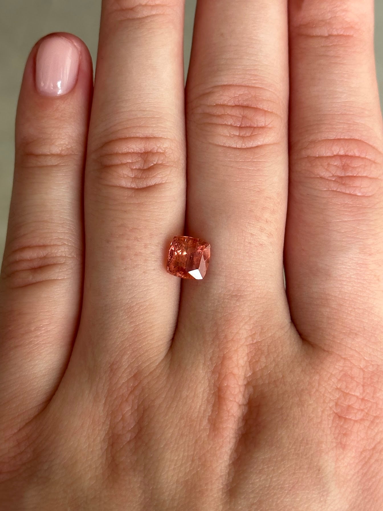 Bespoke 2.18ct Imperial Topaz Cushion Cut