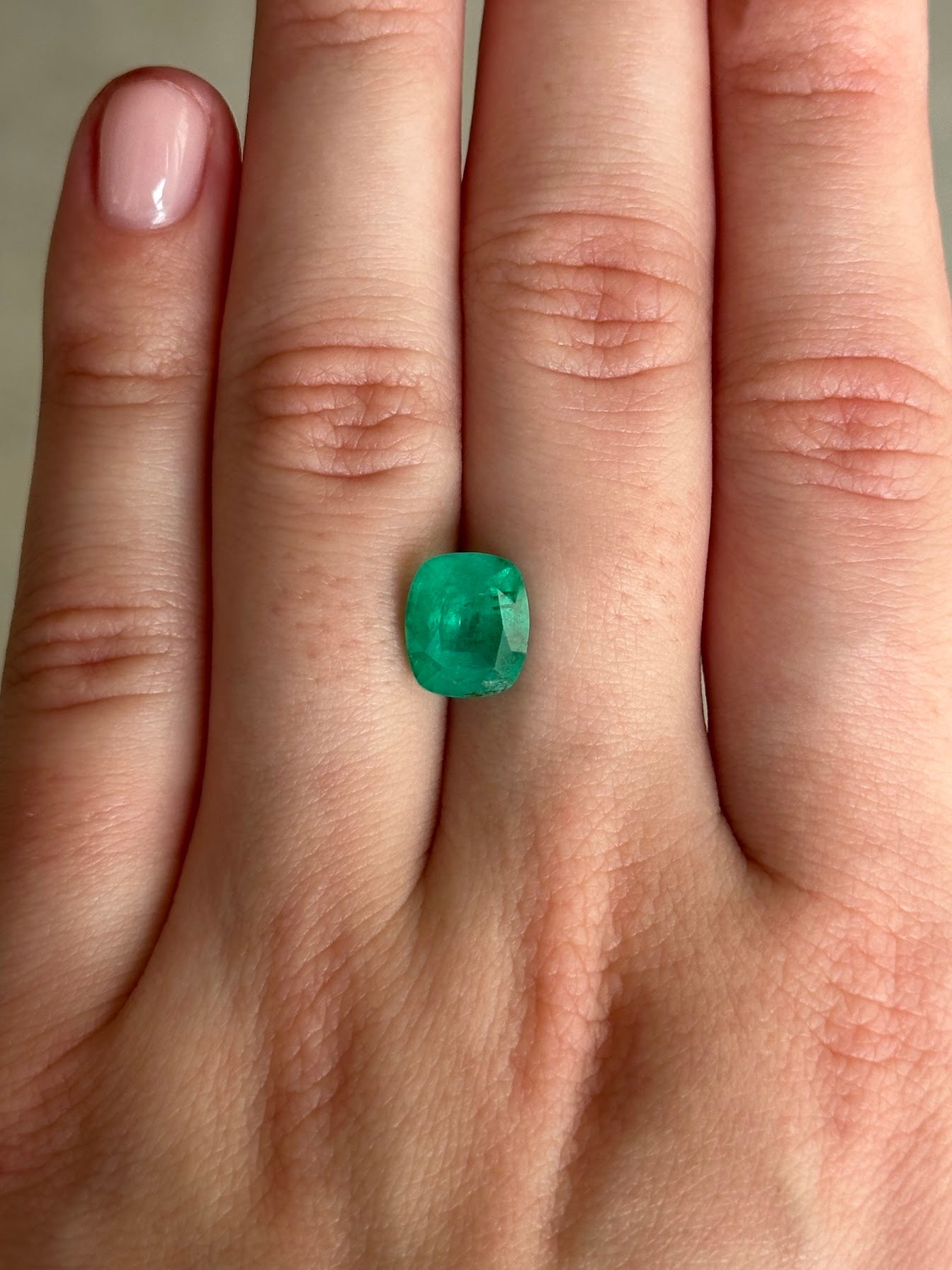 Bespoke 2.57ct Zambian Emerald Cushion Cut
