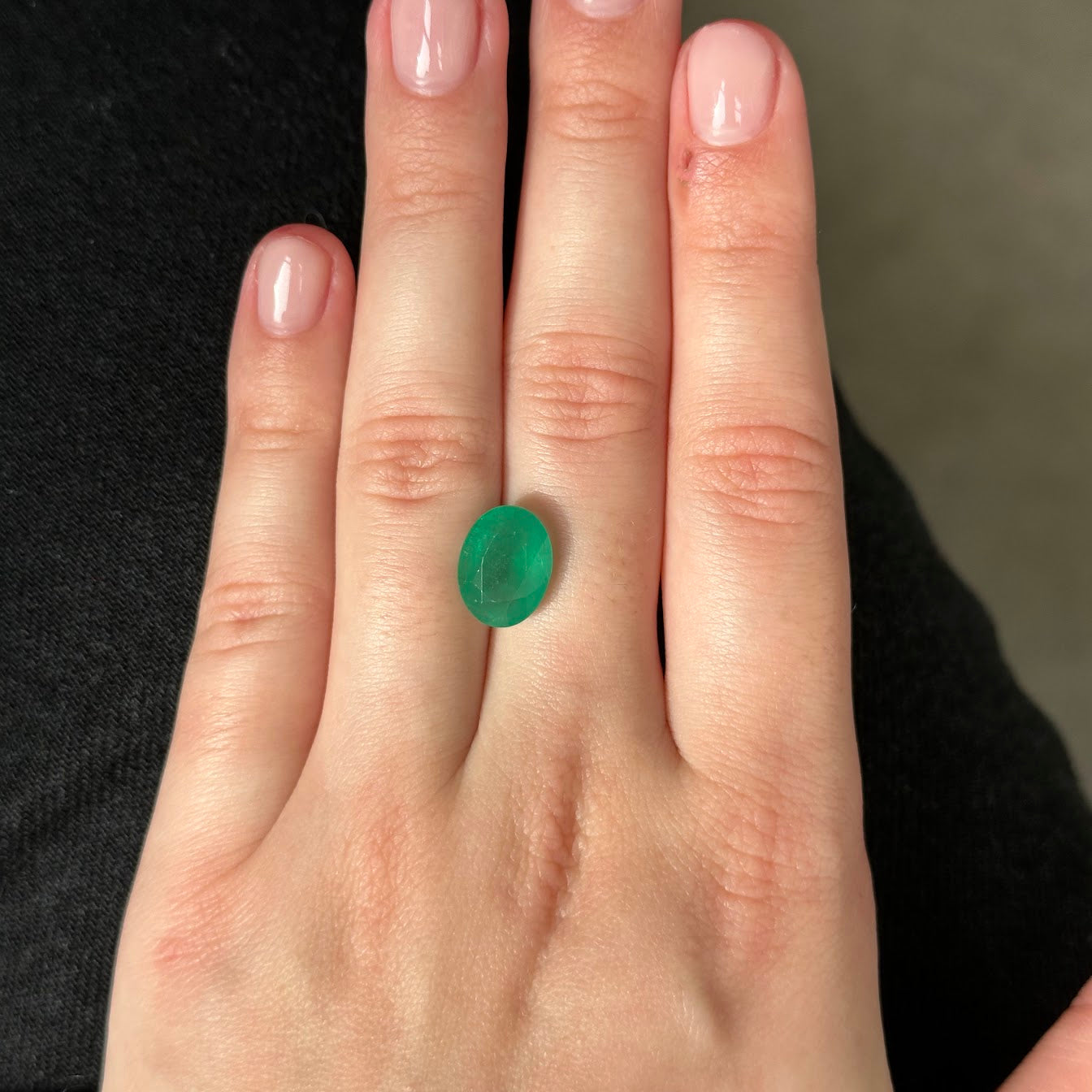 Bespoke 4.27ct Zambian Emerald Oval Cut