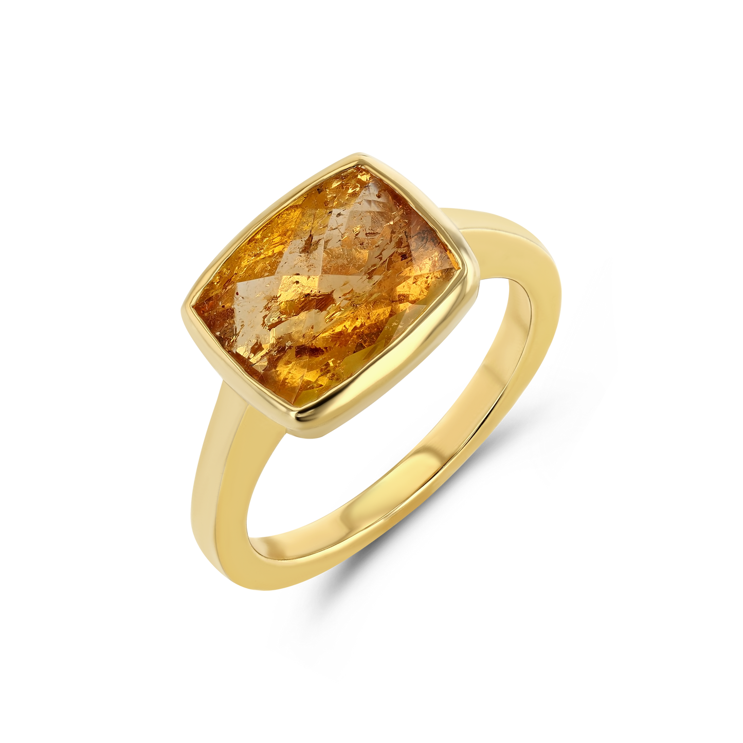 Imperial Topaz Bezel Set Ring