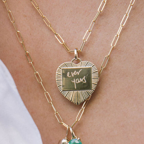 SAMPLE "EVER YOURS" SIGNATURE HEART CHARM