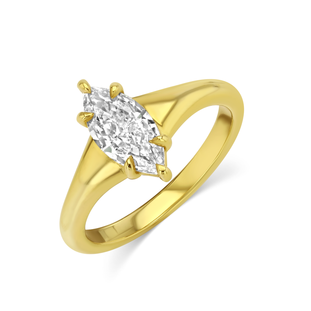 1.01ct Marquise Diamond Dove Ring