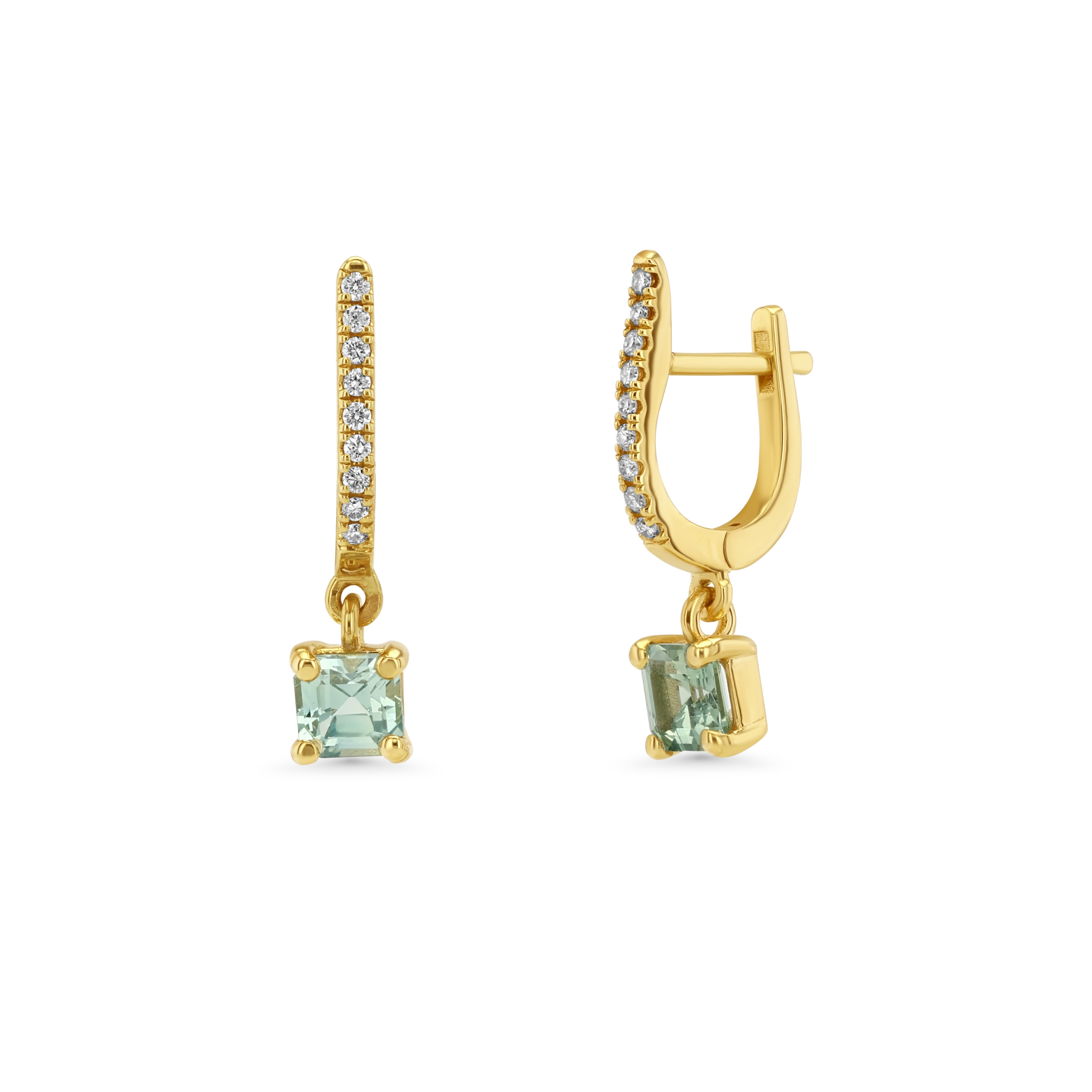 Montana Sapphire Diamond Drop Earrings