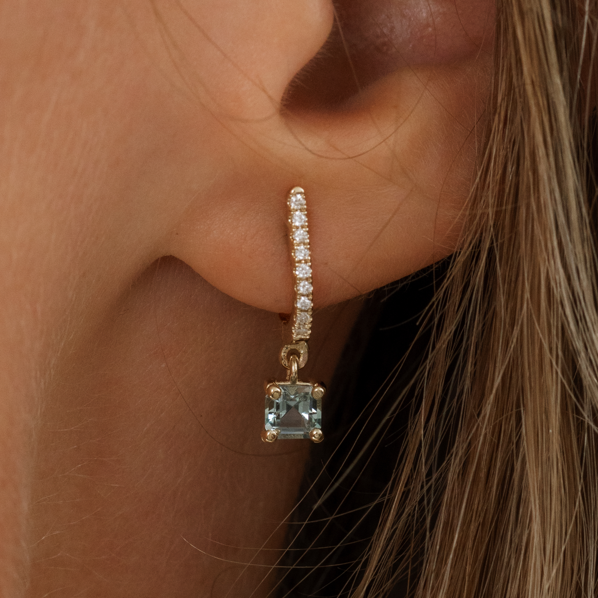Montana Sapphire Diamond Drop Earrings