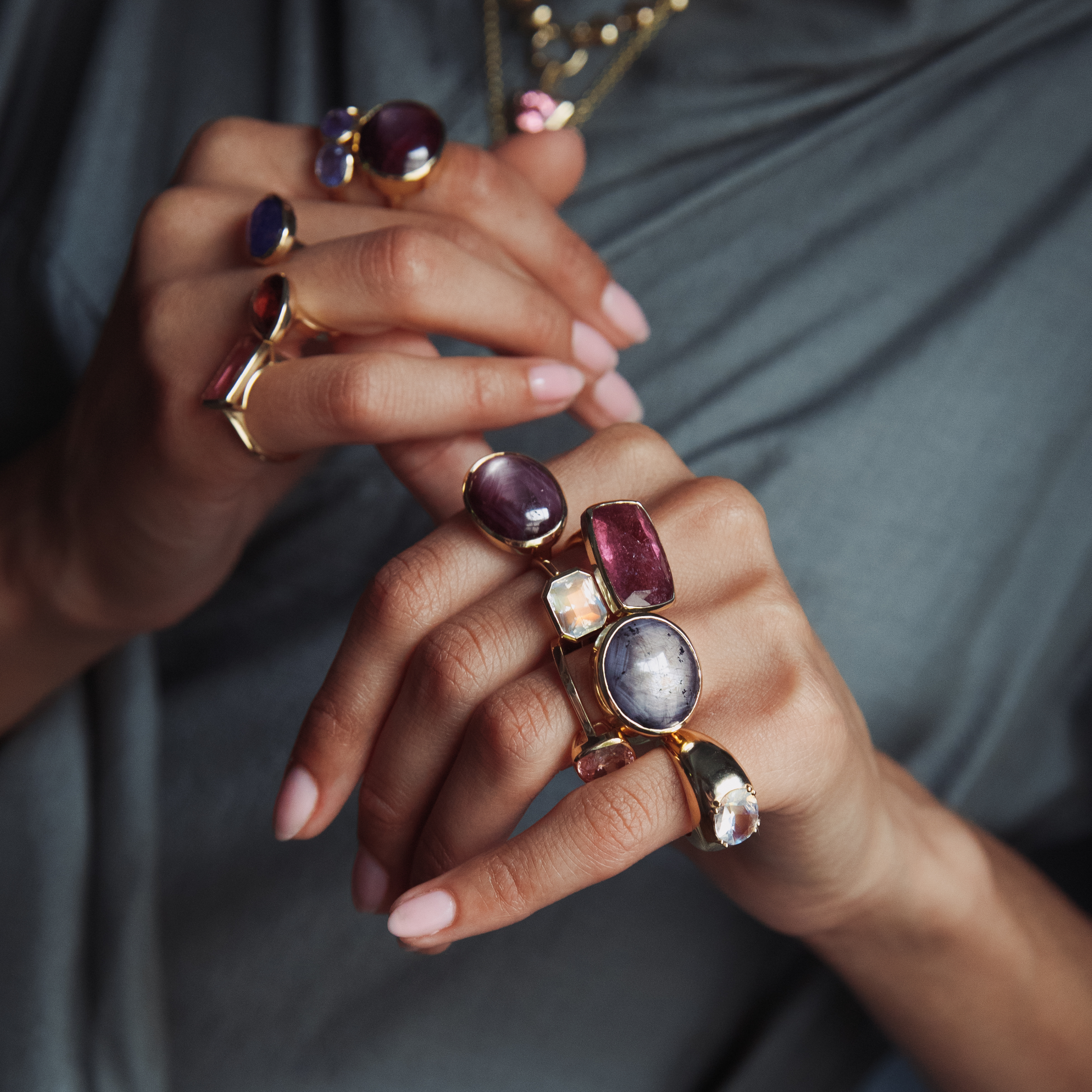 Moonstone Bezel Set Ring