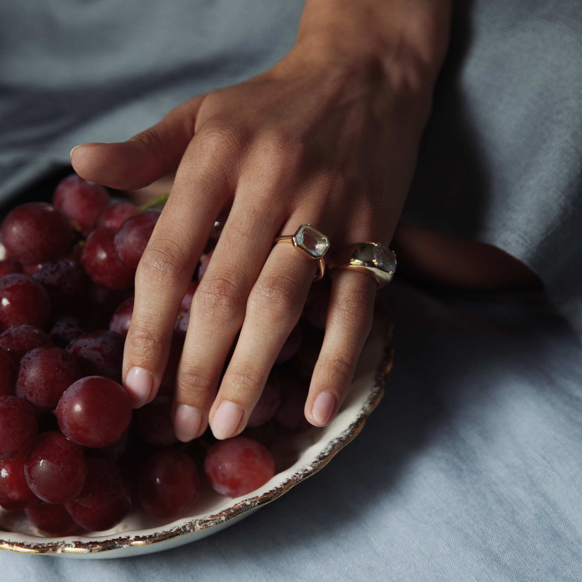 Moonstone Bezel Set Ring
