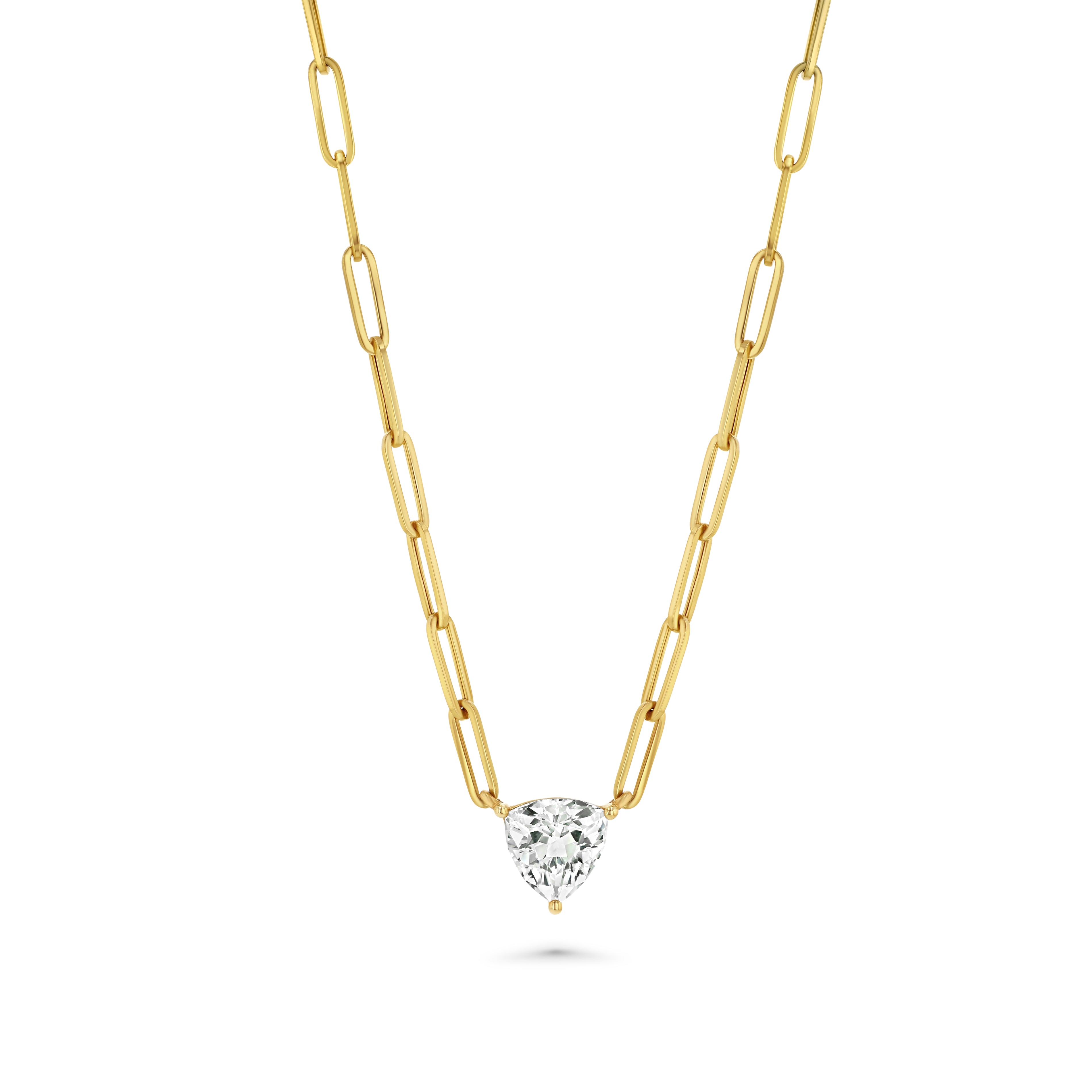 2.90CT WHITE BERYL TRILLION NECKLACE
