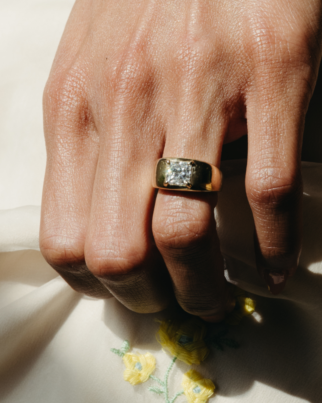 PRINCESS CUT DIAMOND CLOUD RING