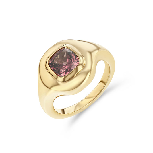 1.06CT CLAY PINK SAPPHIRE RIPPLE RING
