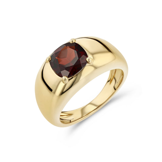 2CT GARNET CUSHION CLOUD RING