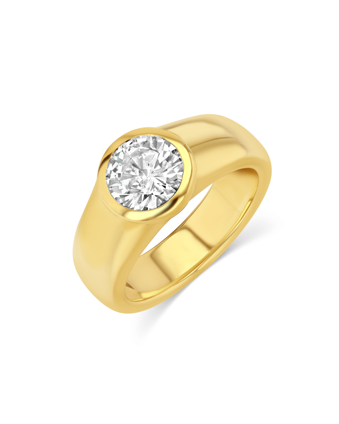 1.36ct Round Diamond Dune Ring