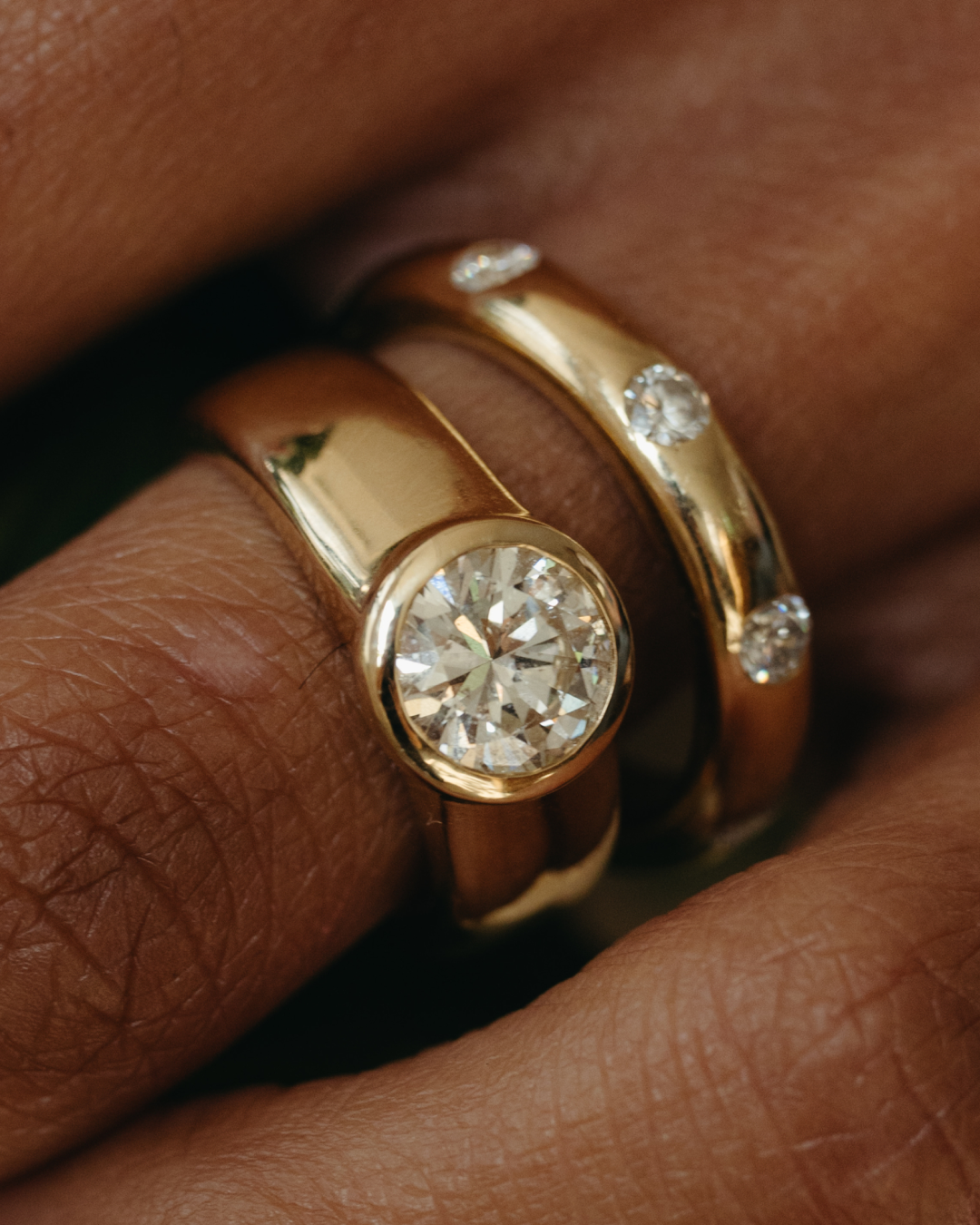 1.36ct Round Diamond Dune Ring