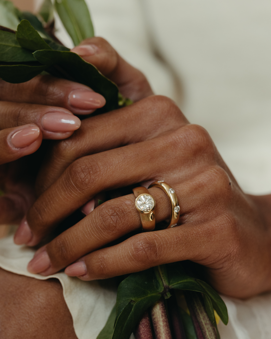1.36ct Round Diamond Dune Ring