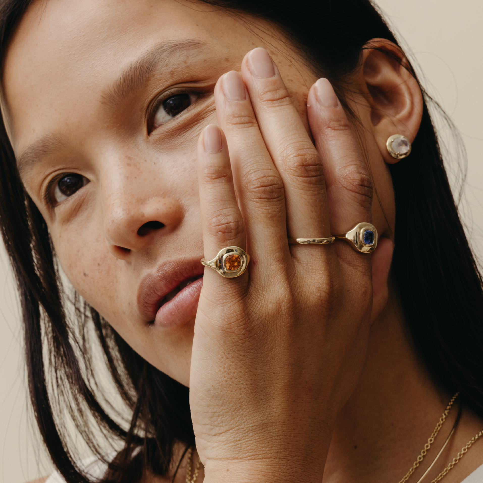 1.44ct Spessartite Garnet Ripple Ring