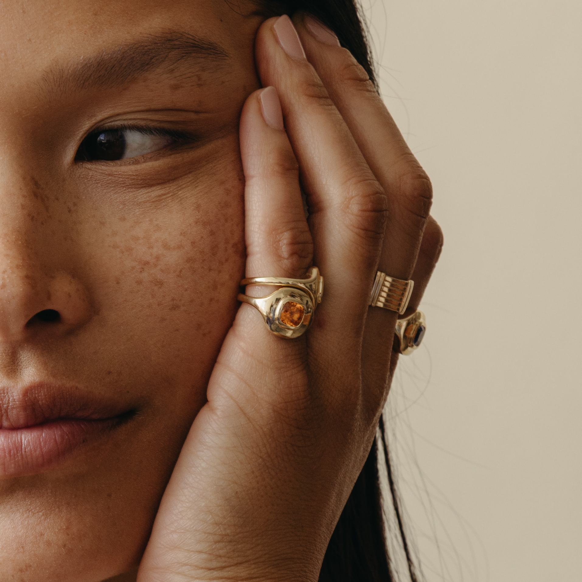 1.44ct Spessartite Garnet Ripple Ring