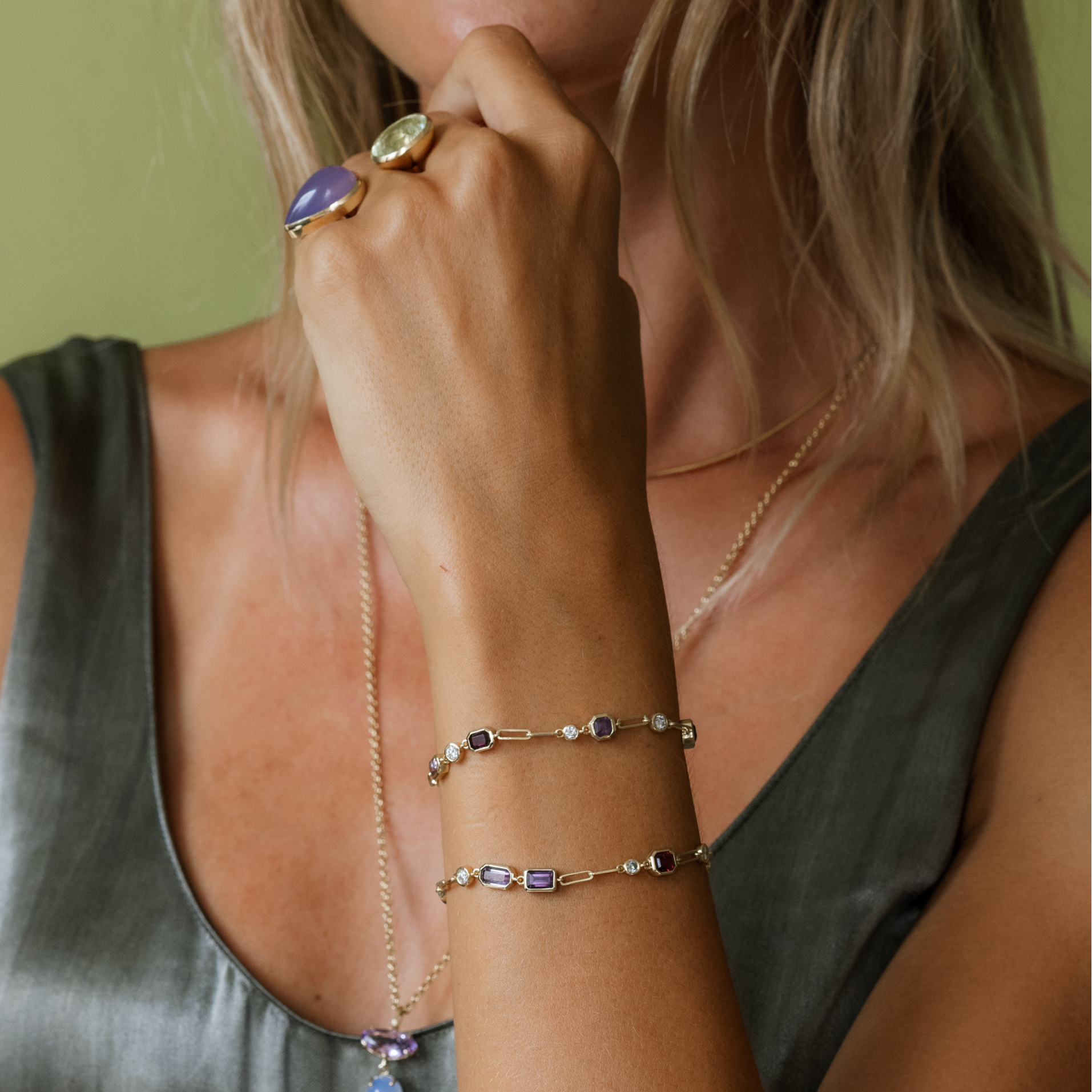 Spinel Stepping Stone 7in. Bracelet