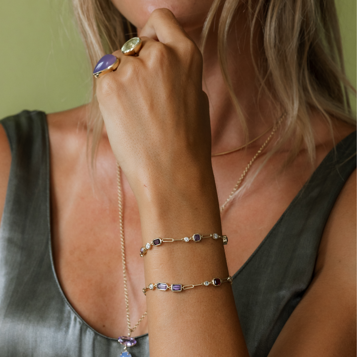 Spinel Stepping Stone 7in. Bracelet