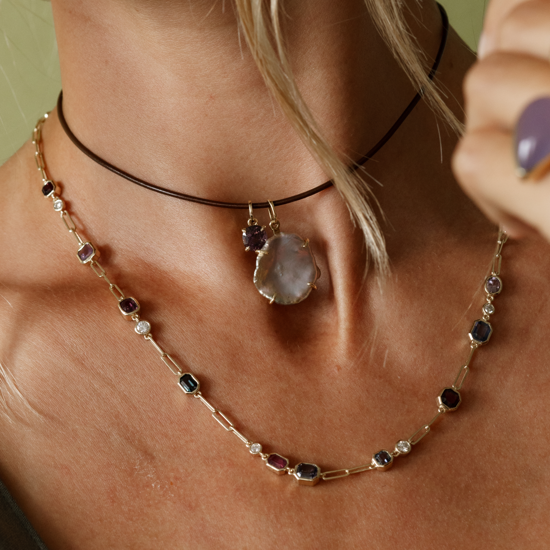 Spinel Stepping Stone Necklace