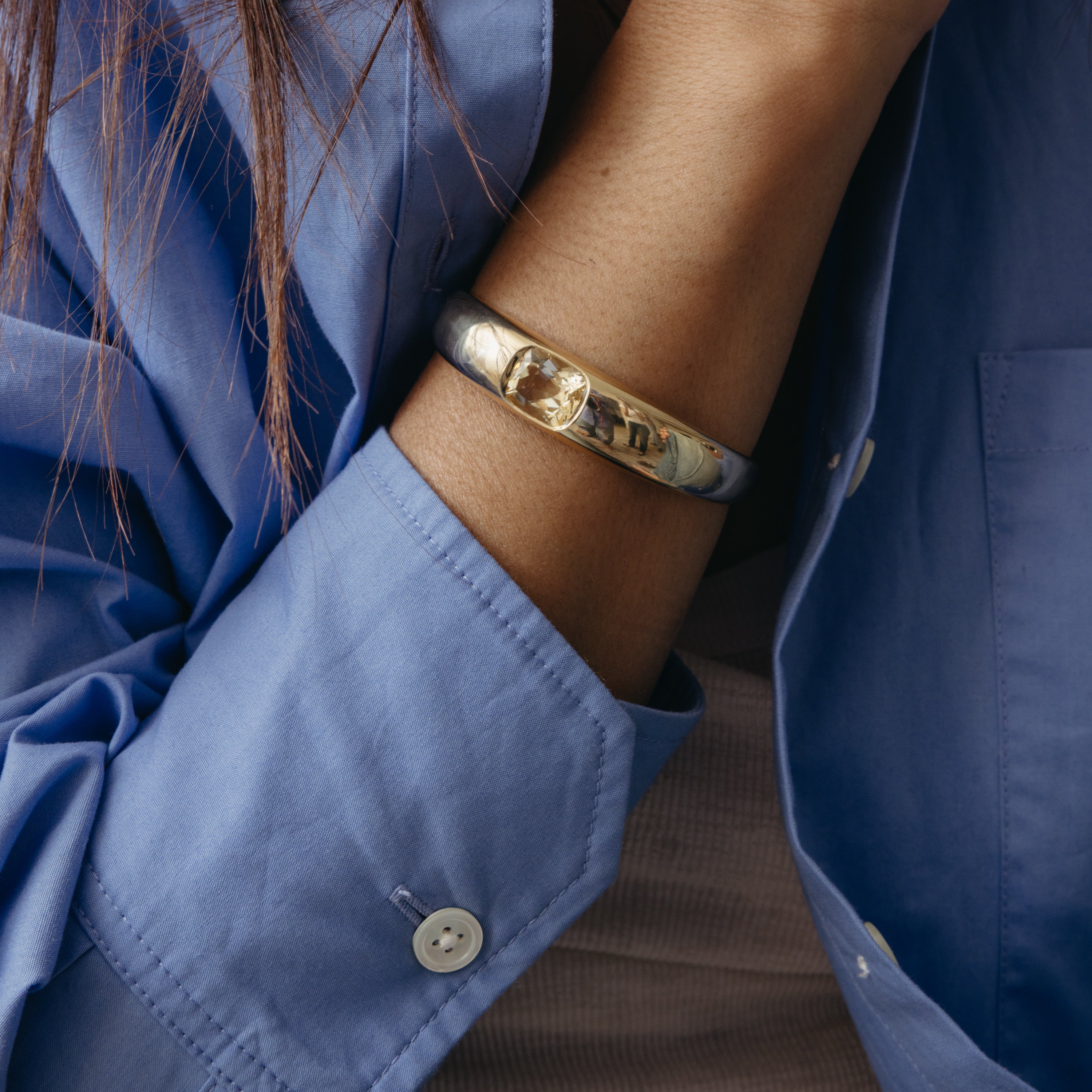 6ct Citrine Cloud Cuff