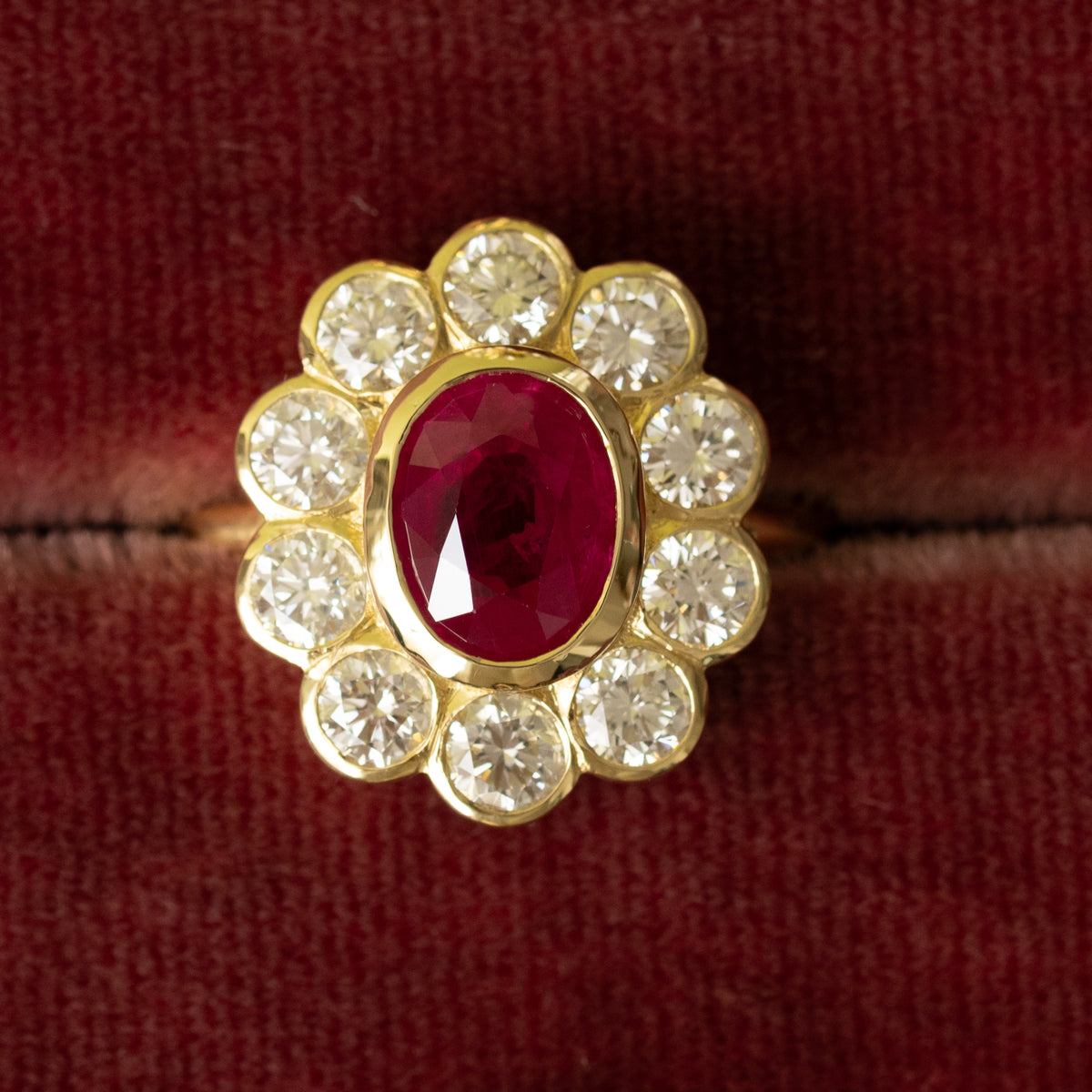 1.40ct Ruby Flower Ring