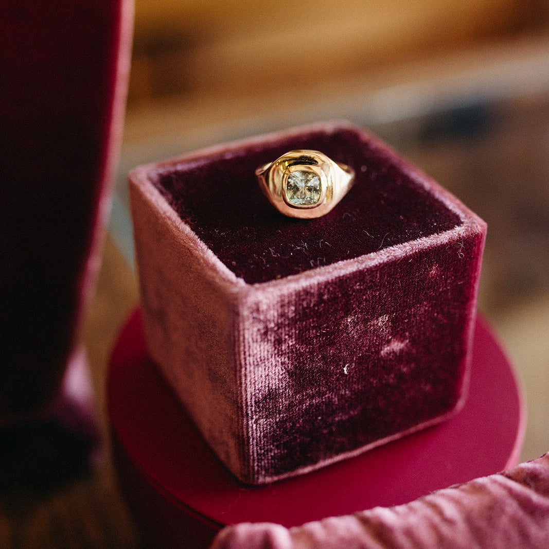 1.26ct Grossular Garnet Ripple Ring