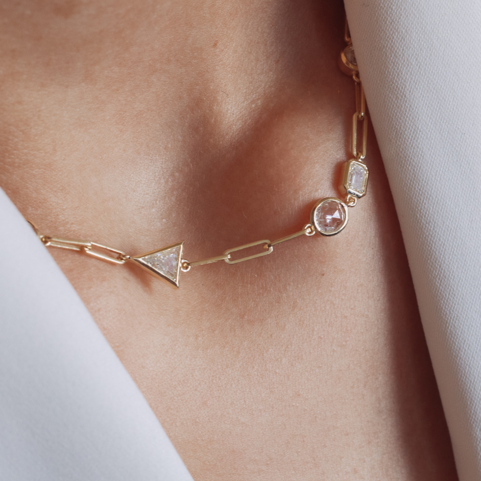 Diamond Stepping Stone Necklace