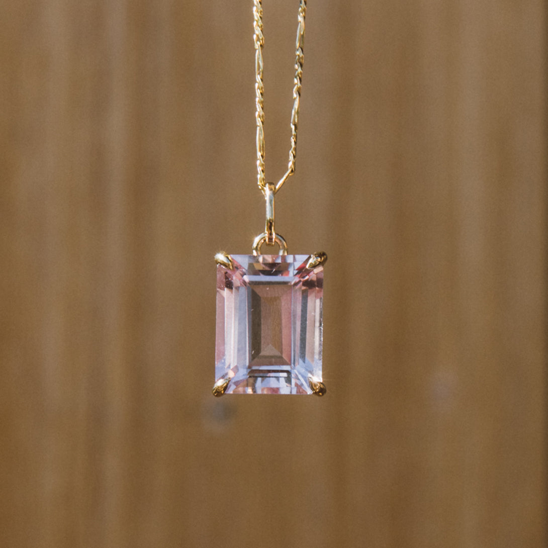 Amethyst Emerald Cut Charm