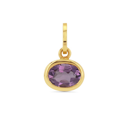 Oval Birthstone Charm