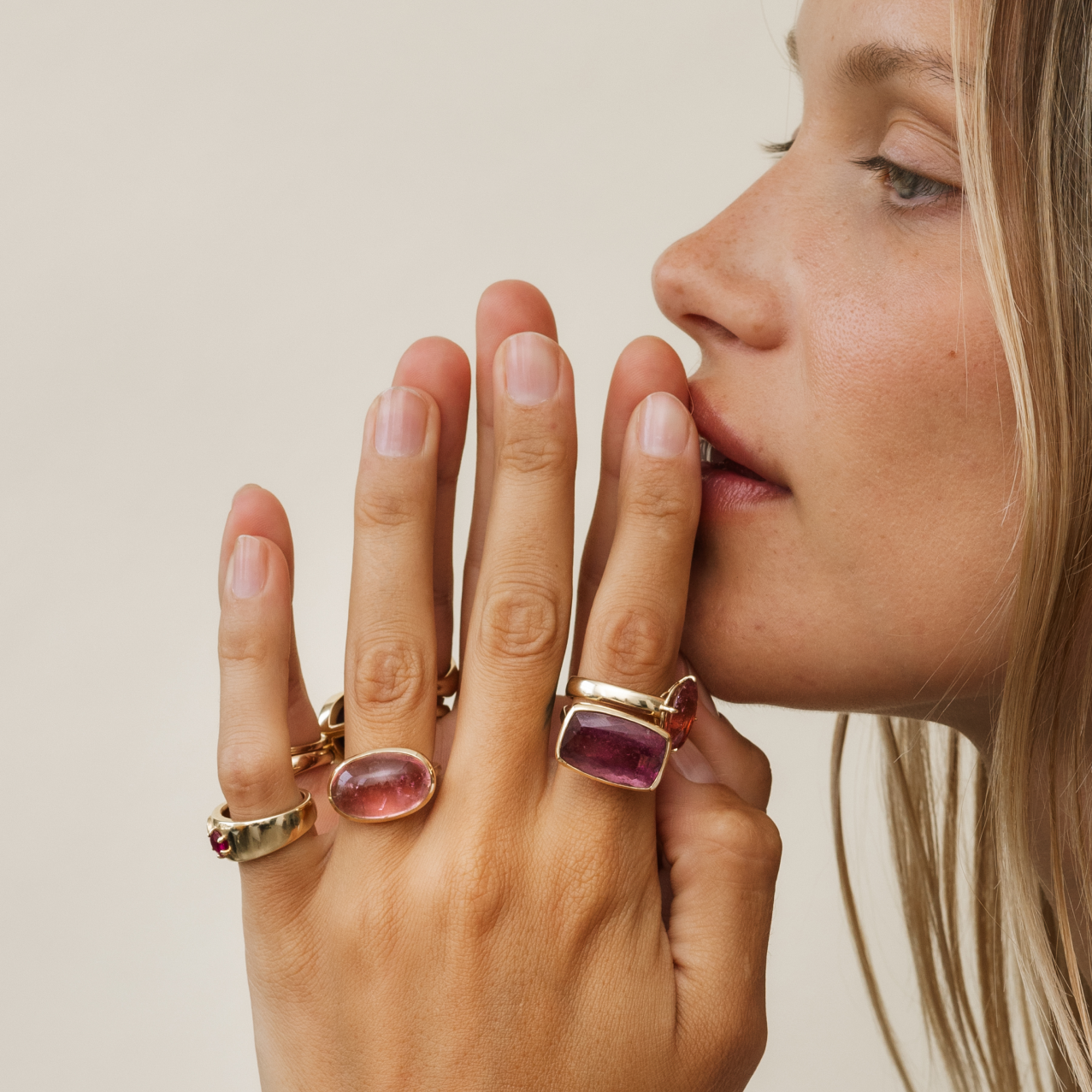 14.5ct Pink Tourmaline Cabochon Bezel Ring