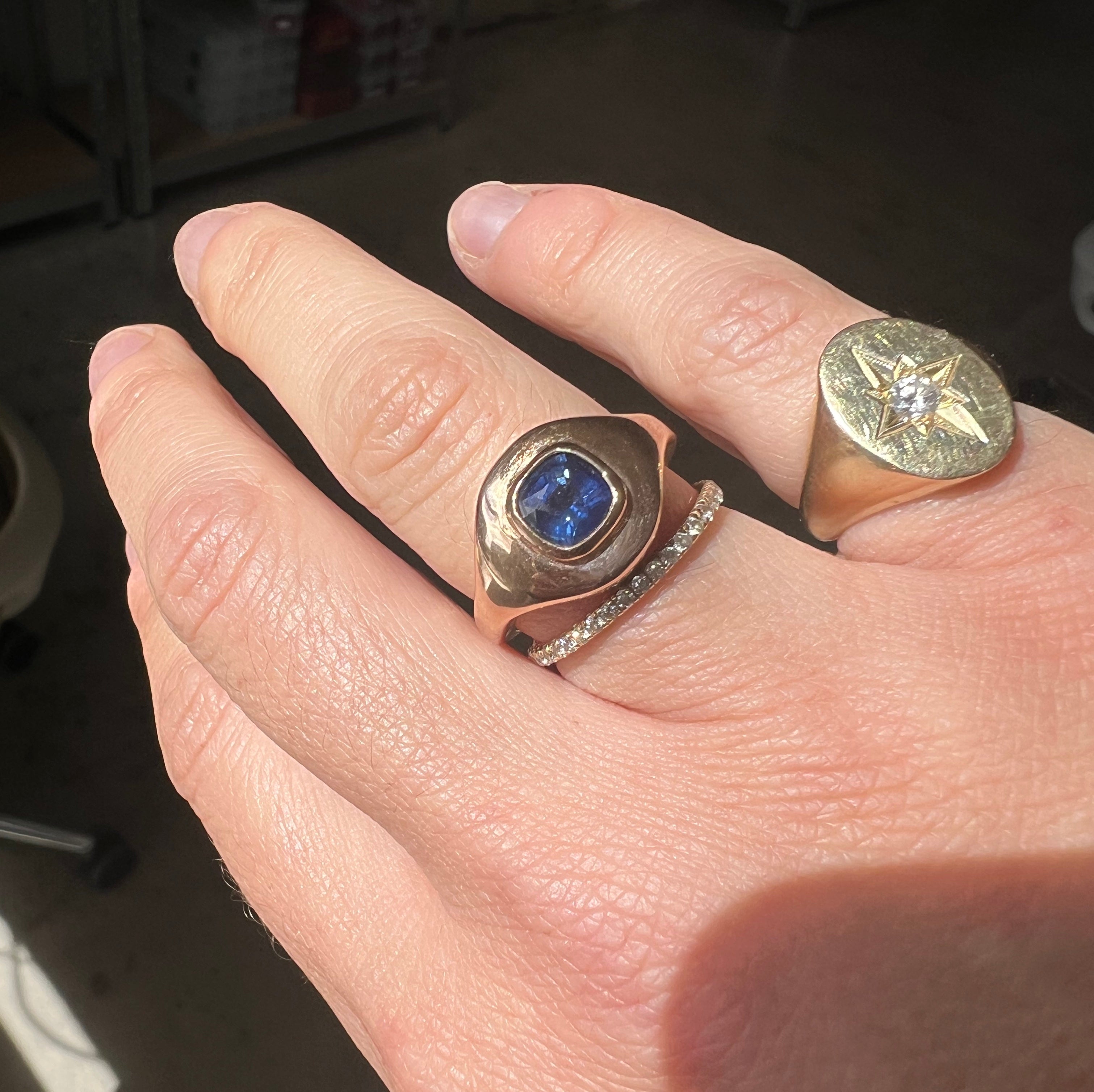 1.09ct Sapphire Ripple Ring