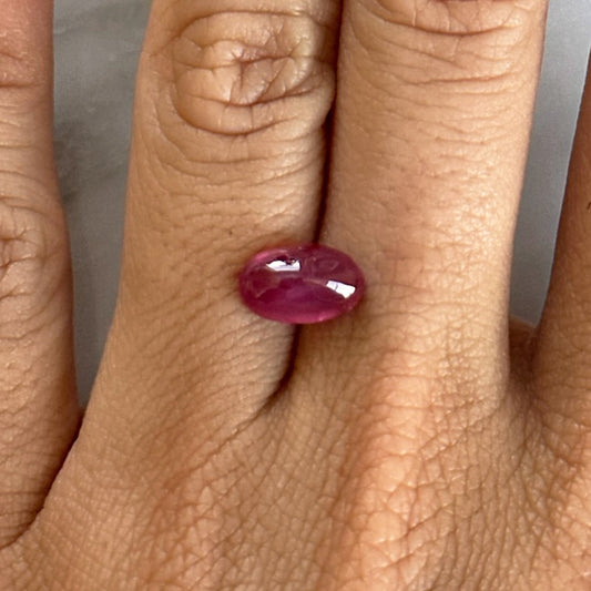 BESPOKE 2.10CT CABOCHON RUBY RING