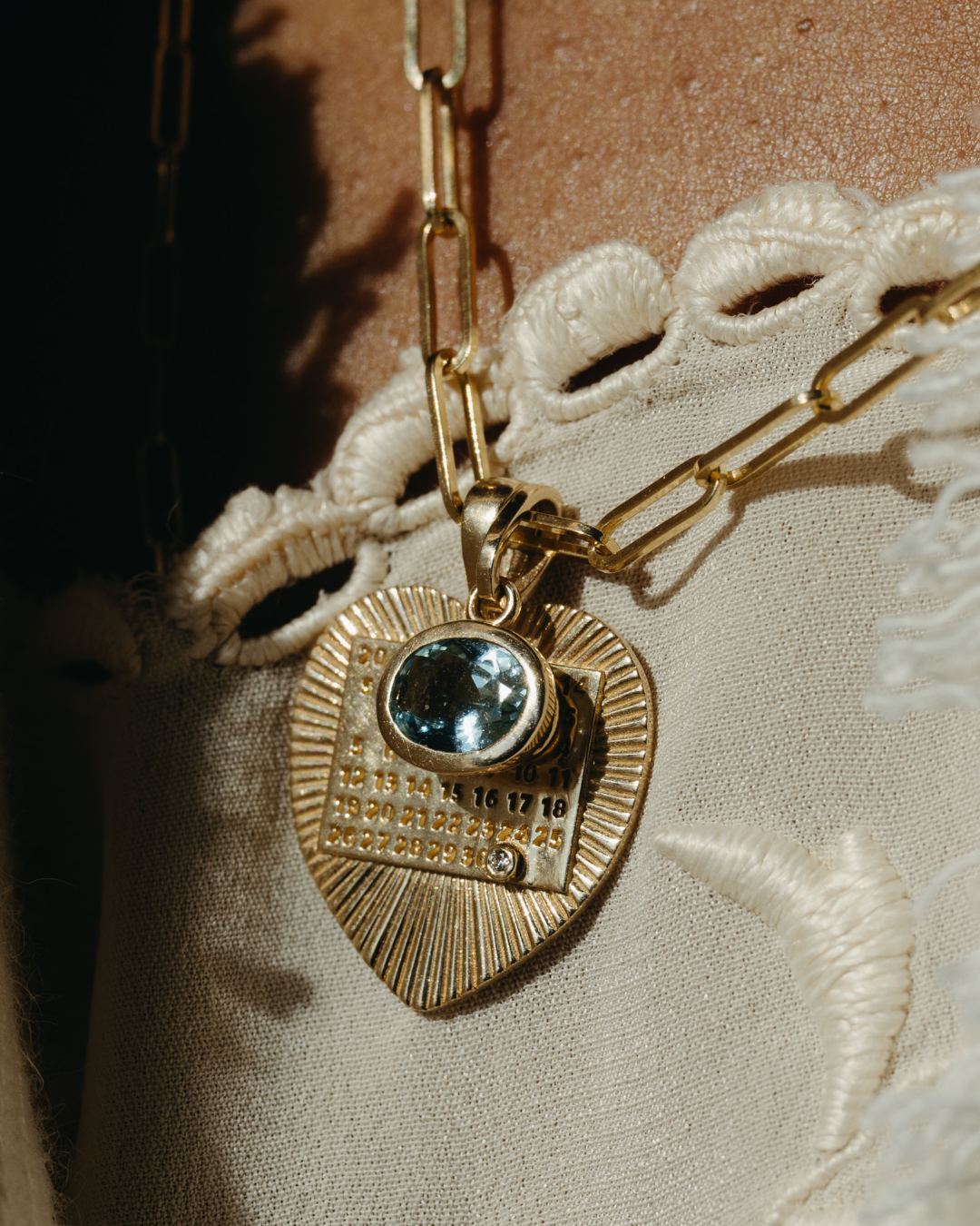 CALENDAR HEART CHARM