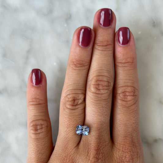 BESPOKE SRI LANKAN SAPPHIRE RING CUSHION