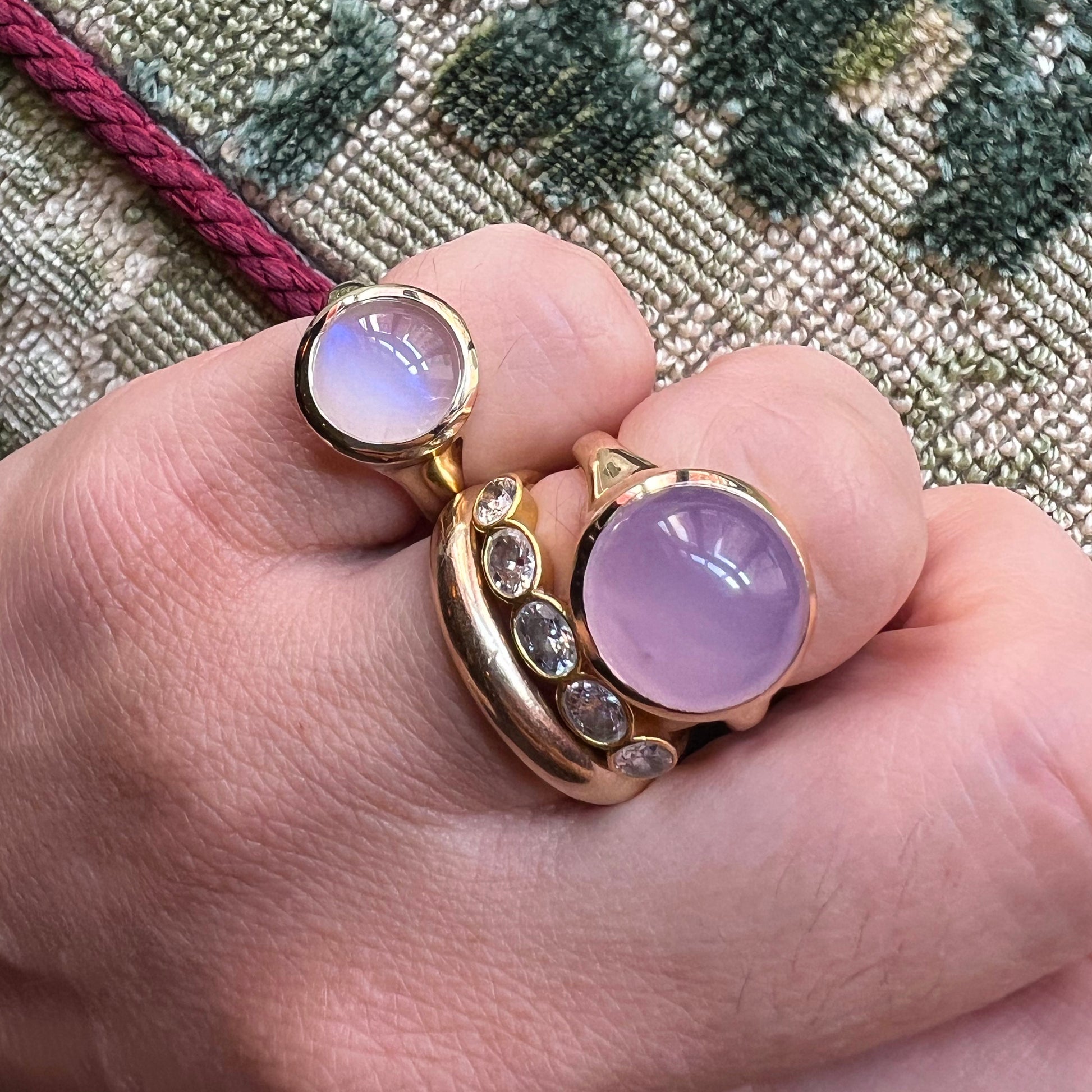 8.09ct Lavender Chalcedony Signet Ring