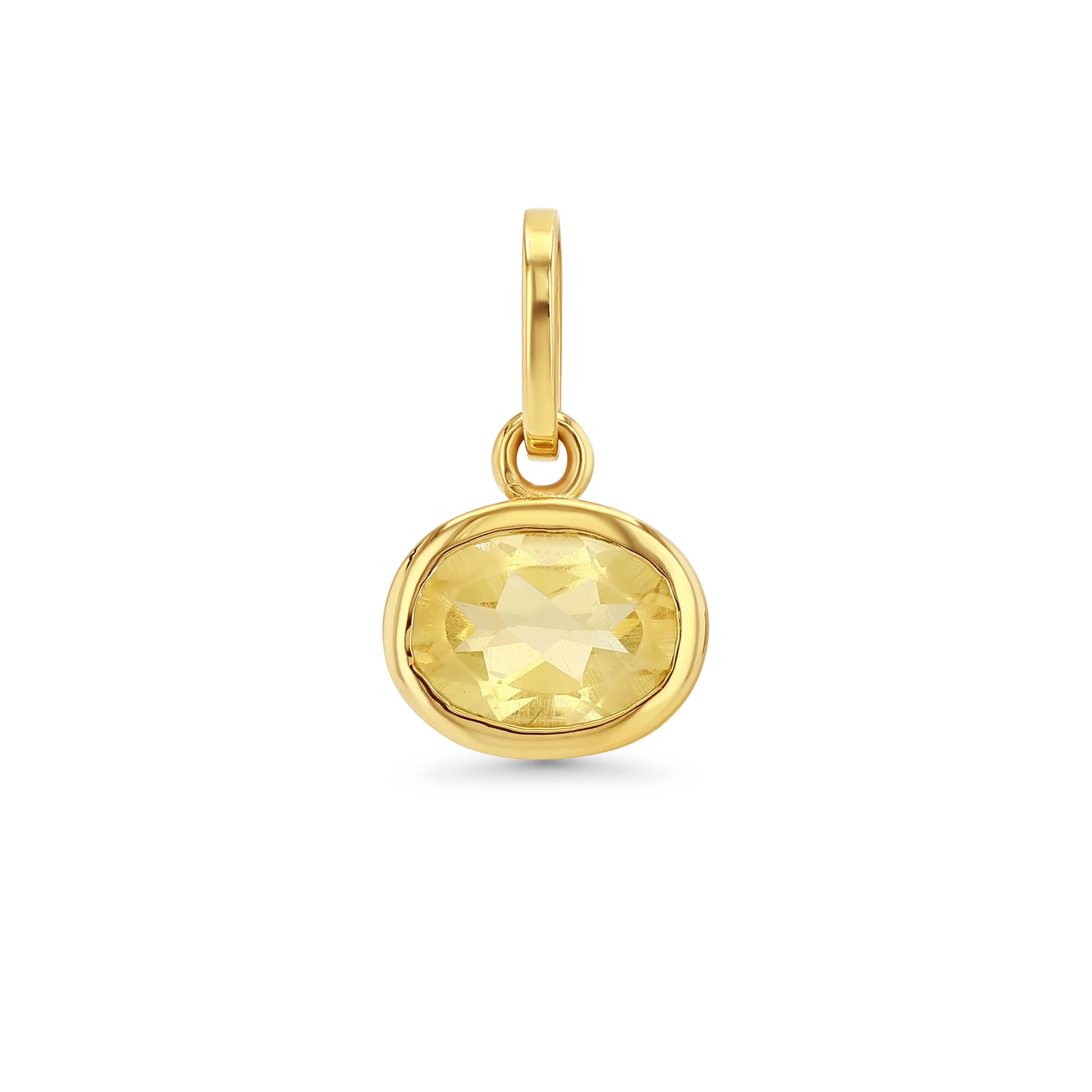 CITRINE OVAL BIRTHSTONE CHARM