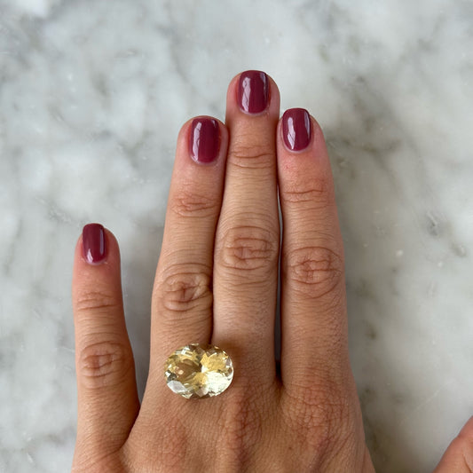 BESPOKE CITRINE OVAL RING