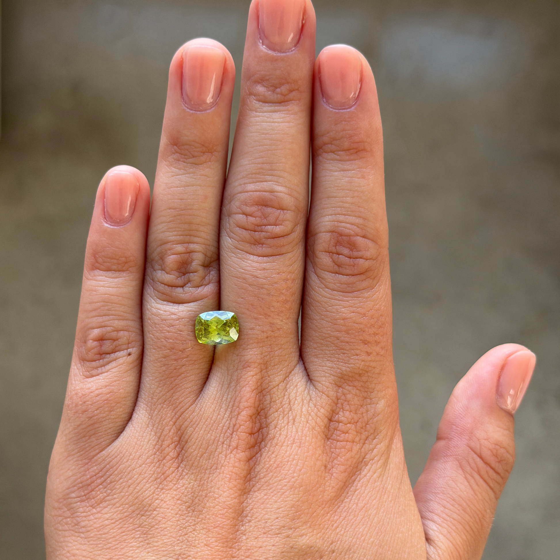 Bespoke 2.70ct Cushion Cut Peridot