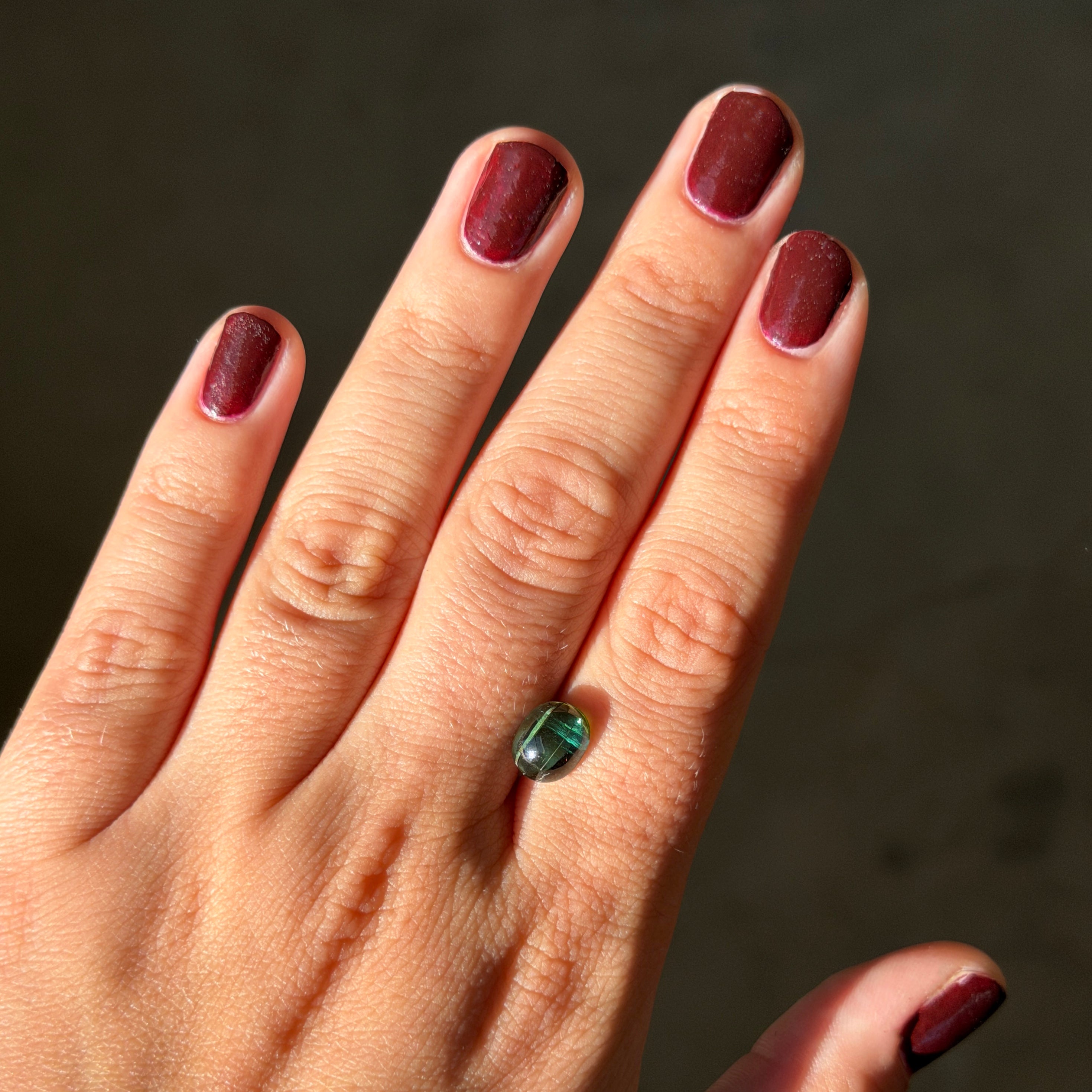2.36ct Teal Green Tourmaline Cabochon